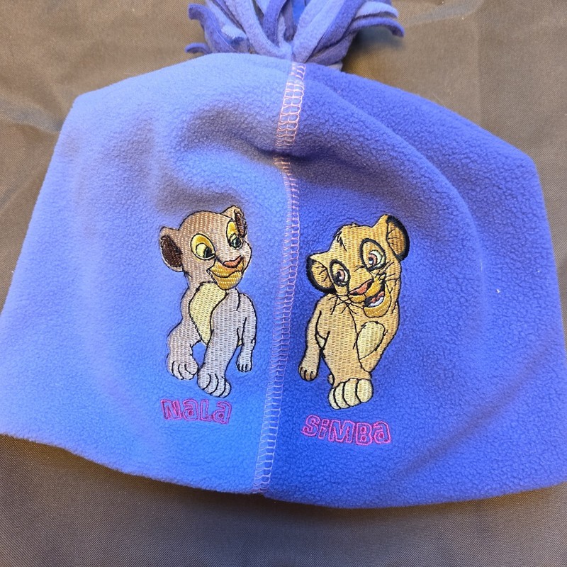 Vintage Disney's The Lion King Wmboidered Fleece Winter Hat Children (1-3 Years)