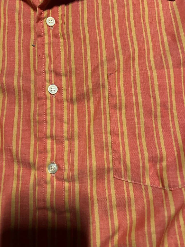 Camisa vintage años 50 60 a rayas abotonada talla mediana Foto 2 de 3