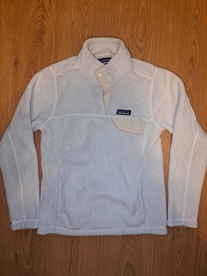 Patagonia Snap T Pullover Jacket Mens Small White Polartec