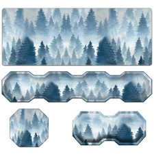 Large Gaming Mouse Pad Keyboard Wrist Rest Mouse Wrist Rest 4pcs Forest Tree
