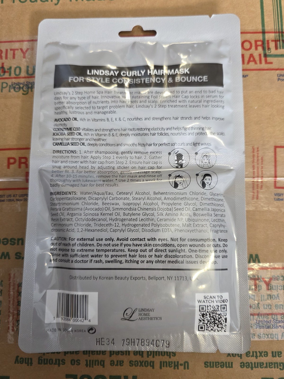 Lindsay Home Aesthetics Curly Hair Mask Infused/ Avocado Oil 2 step