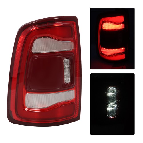 For 2019-2024 Dodge Ram 2500 3500 Red Bezel w/Blind Spot LED Tail Light Driver - Picture 4 of 11