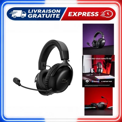 HyperX Cloud III S - Casque Gaming sans Fil Bluetooth/2,4 GHz - Noir - Photo 1/4