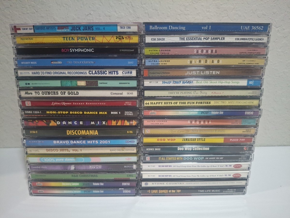 Lot Of 36 Compilation CDs Various Artists Top Hits Greatest Hits