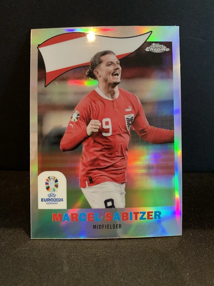 2024 TOPPS CHROME SOCCER MARCEL SABITZER SILVER AUSTRIA - Image 2 of 2