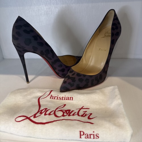 Christian Louboutin purple leopard print pointed-toe Purple