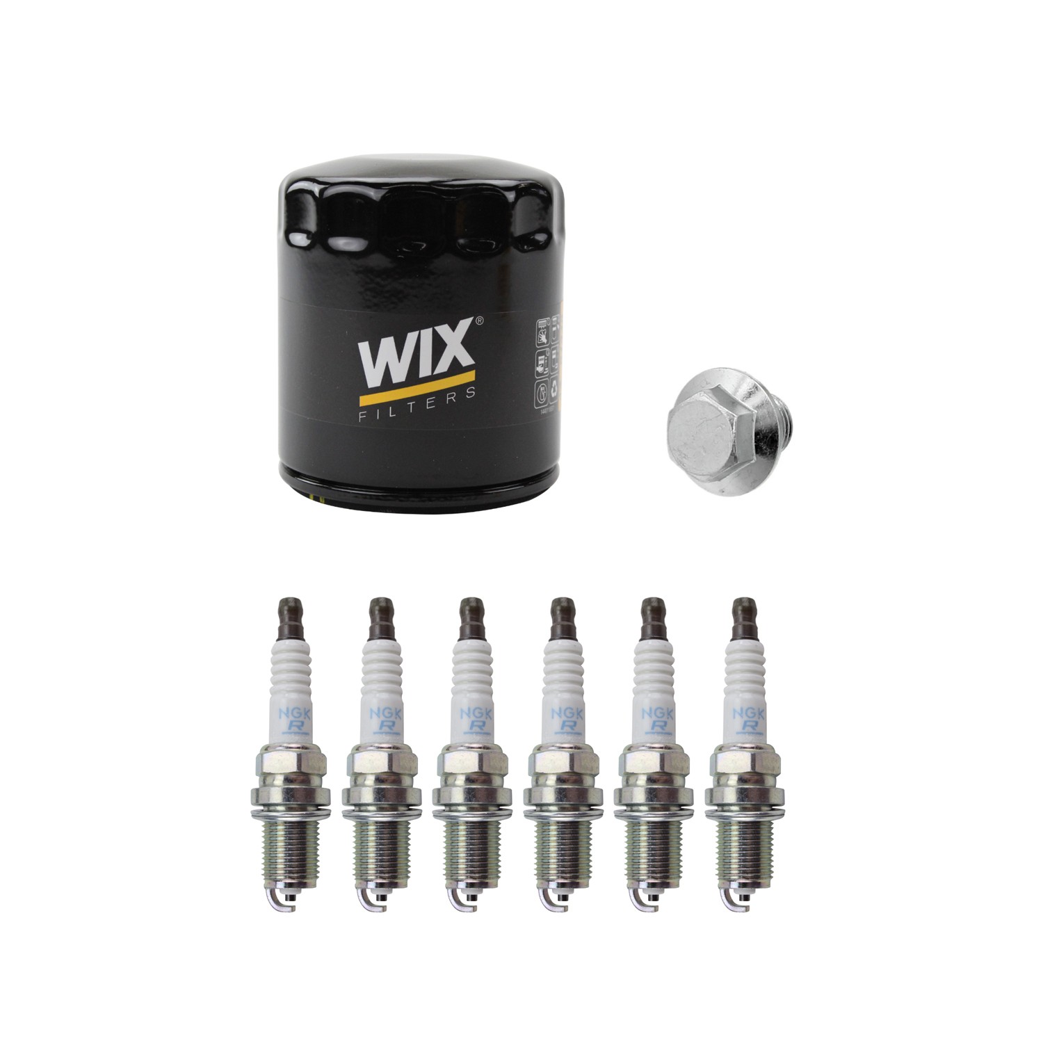 Wix Engine Oil Filter  NGK 6 Standard Spark Plugs kit for SC300 Supra L6 2JZ-GE