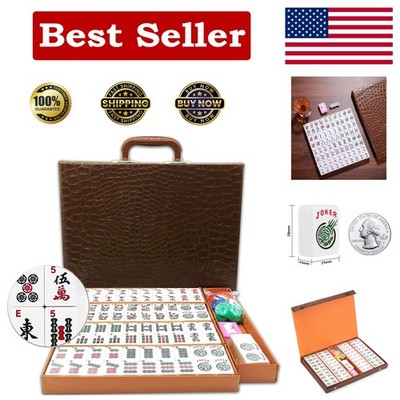Lightweight Travel-Sized American Mahjong Set with 166 Tiles and Accessories