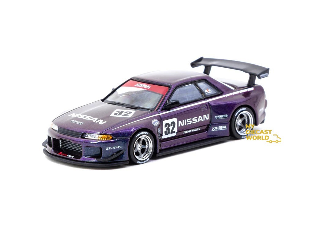 トイガン R32 NISSAN SKYLINE (R32) WB RHD #32 MIDNIGHT PURPLE 1/64 BY TARMAC