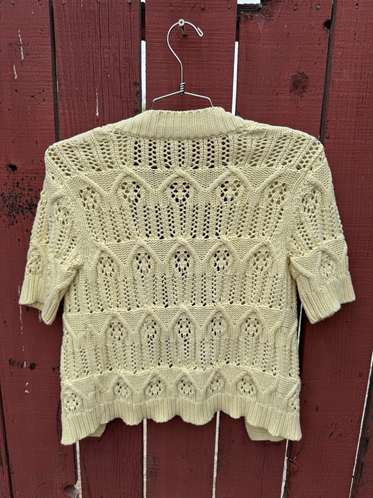 Grace Elements Yellow Cardigan Sweater Chunky Kni… - image 3