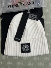 Stone Island Herren Strickmütze gerippt wei�...