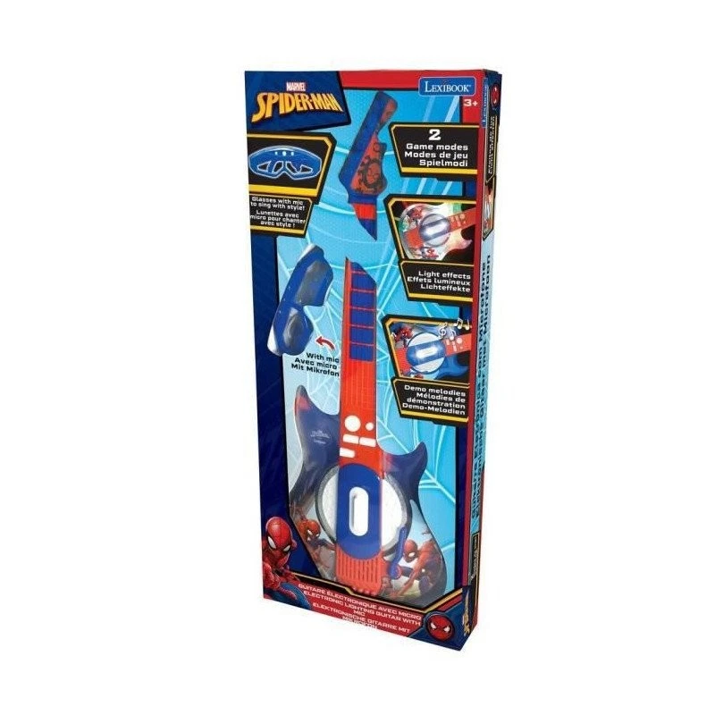 SPIDER-MAN - Guitare Électronique Lumineuse avec lunettes équipées d'un micro - Photo 4/4