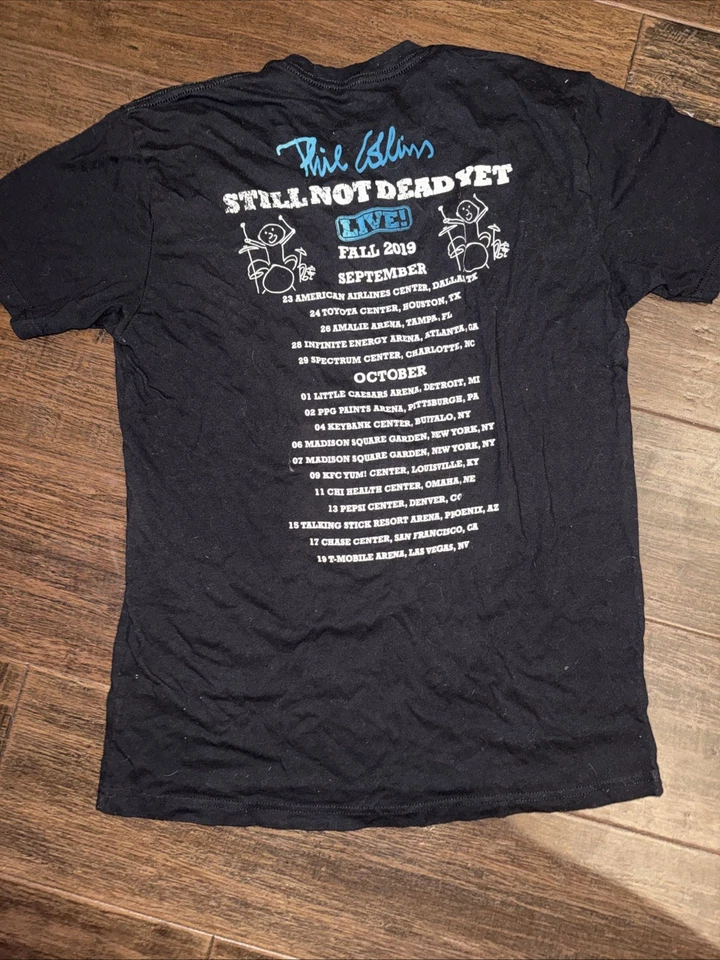 Camisa Phil Collins Still Not Dead Yet 2019 gira por Estados Unidos para hombre talla grande Foto 2 de 2