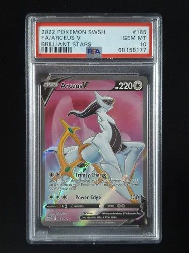 2022 Pokemon ARCEUS V #165/172 SWSH Brilliant Stars Ultra Rare Holo ENG PSA 10