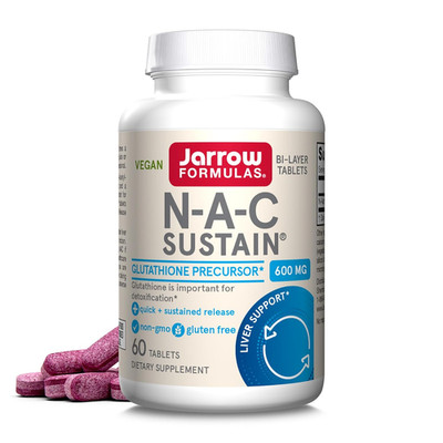   N-A-C Sustain  600 Mg, Dietary Supplement, Amino Acid Support for Liver Hea...