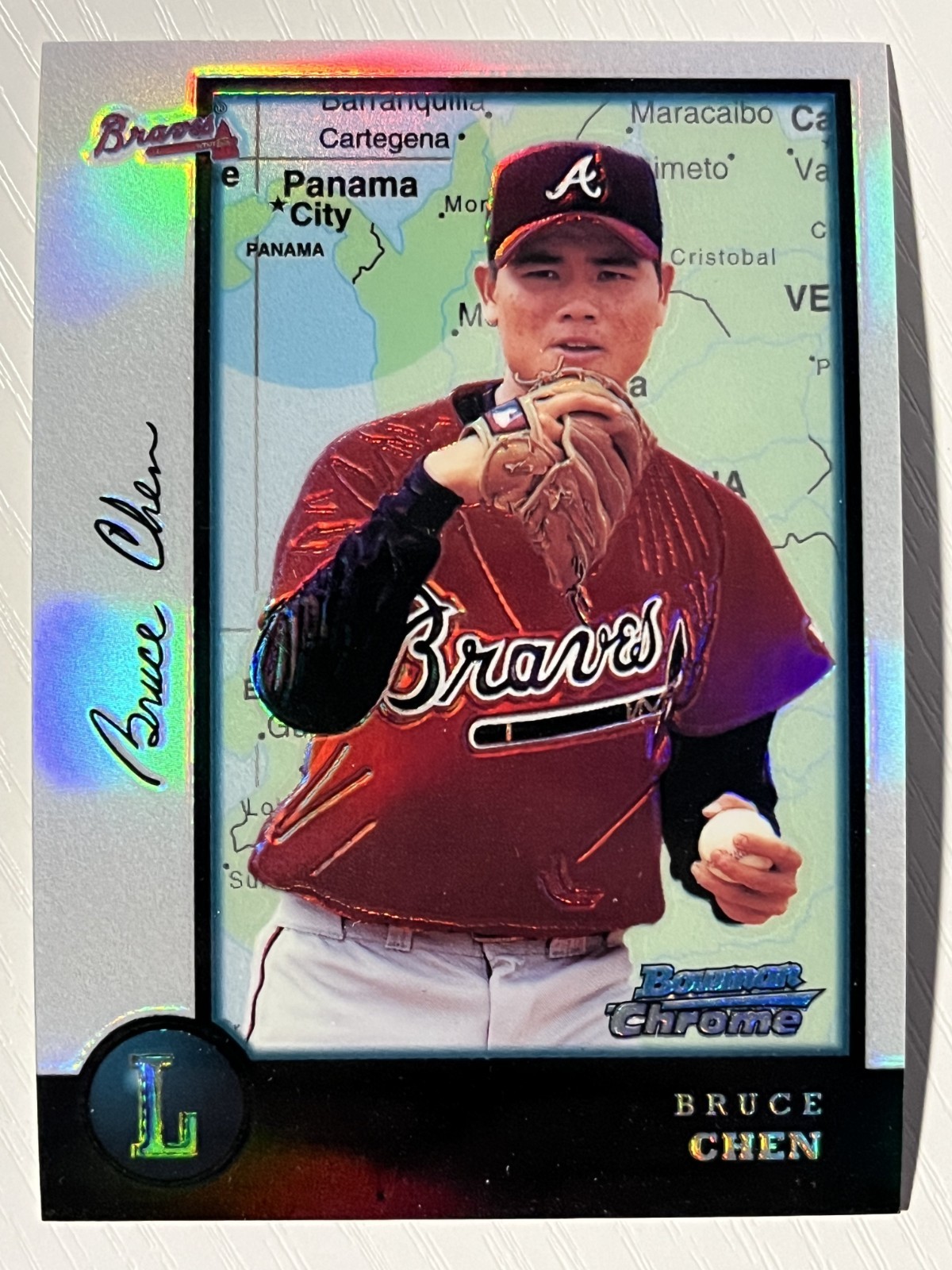 Bruce Chen 1998 Bowman Chrome International Refractor #131 Atlanta Braves