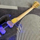 Acrylic Electric Guitar Genuine Rosewood FB Maple NecK Blue Light Golden Part — photo 4