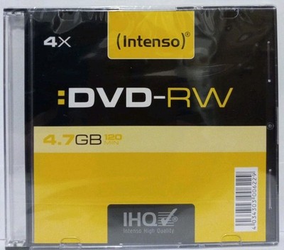 1 Stück Intenso Rohling DVD-RW 4,7GB 4x Speed, Slimcase