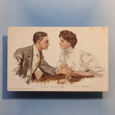 Alonzo Kimball Postkarte um 1915 Glamour verräterische Linien Palme lesen Künstler signiert