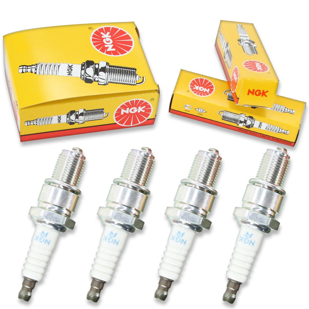 4pcs 1989 Ski-Doo Safari Saga NGK Standard Spark Plugs 499cc 30ci Kit Set wx