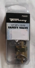 FORNEY 75552 1/4" NPT 125 PSI Safety Valve NIP Quick Ship USA Seller
