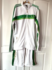 Vintage Adidas Vegas Tracksuit Men's XL White Velour Sweatsuit Script Logo NWT