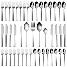 Potter 45-Piece Forged Stainless Steel Flatware Set Cutlery Set,Service for 8...