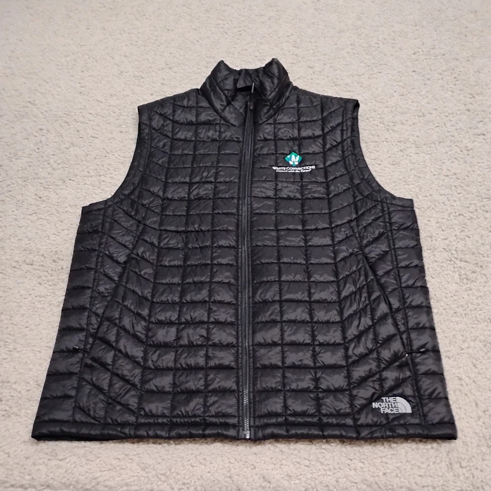 The North Face ThermoBall Eco Vest Mens XL Black Puffer Hiking Camp Lightweight
