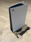 Working Sony PlayStation 5 Digital Edition 825GB White Console With Stand