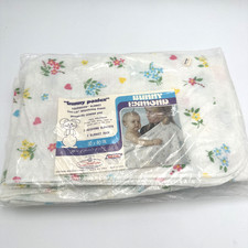 Vintage Chatham Baby Esmond Bunny Posies 2 Receiving Blankets Easter