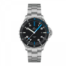 Laco Amazonas German Black/Blue Dial Steal Bracelet Automatic 42mm 862108.MB