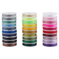 0.8mm Nylon Thread - 150 Yards, 20 Colors - Beading String for Bracelets, Nec...