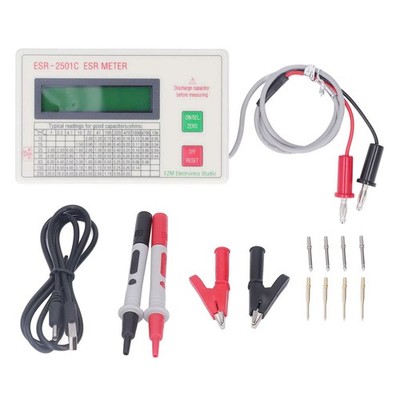 Handheld ESR Capacitor Tester High Accuracy Smart Shutdown Capacitance Meter