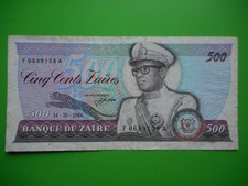 Zaire 500 Zaires 1984 (P-30a)