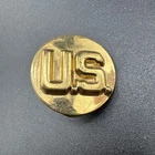 WWII Era US Military US Collar Brass Badge Pin WW2 Vintage