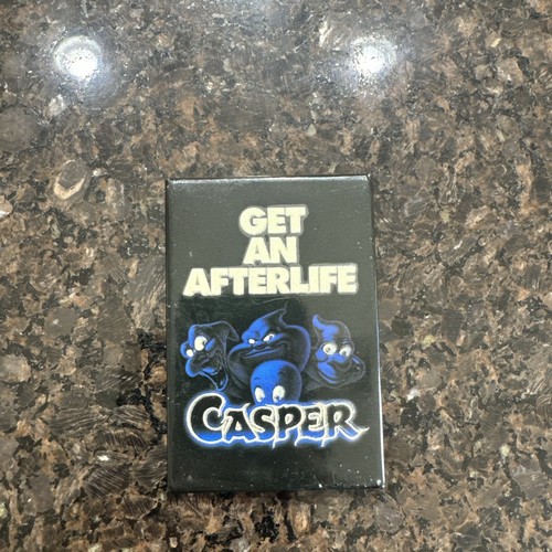 Pinback promocional de la película Casper Get an Afterlife 1995 vintage 3" brilla en la oscuridad