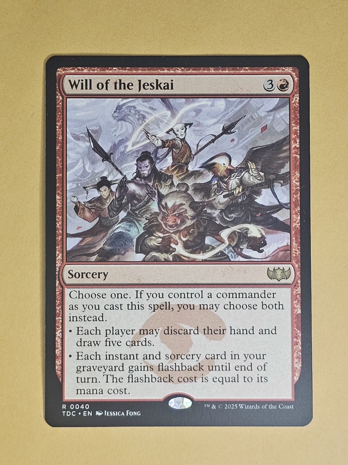 Magic MTG-Will of the Jeskai Commander: Tarkir: Dragonstorm TDC R #0040