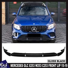 F&Uuml;R MERCEDES GLC X253 W253 C253 FRONT SPLITTER LIPPE B STYLE GLANZ SCHWARZ 2015-19