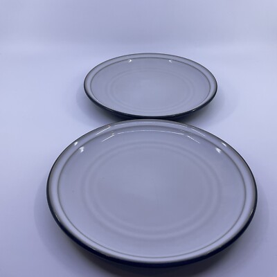 Noritake Stoneware Aquarius Salad / Side  Plates 8 1/4''  Set Of 2