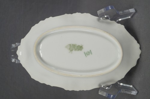 Flambeau Coiffe Limoges Pink Floral & Gold Gilt Relish Dish Circa 1891 - 1914 - Picture 7 of 8