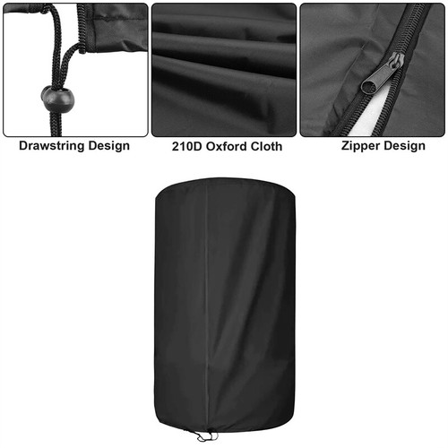 Tire Storage Cover Waterproof 210D Oxford Cloth For 4 Tires Up To 28.7" Black - Picture 6 of 7