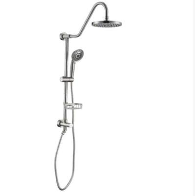 Magic Home 5-Spray Patterns 8 in. Wall Mount Single Double Shower Head AE103-BN