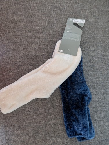 MOUNTAIN WAREHOUSE Velvet Touch Cosy Socks 2 Pack Blue White UK 6-9 £17.99 - Picture 5 of 6