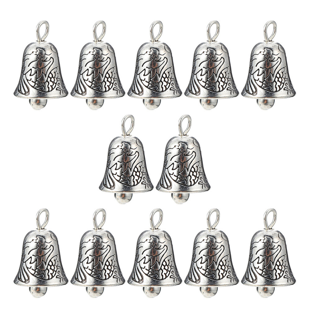 30pcs Small Metal Bells for Crafts Christmas Tree Ornaments Silver eBay