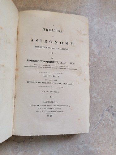 1821 TREATISE ON ASTRONOMY - 2 VOLS - WOODHOUSE stars planets solar system - Picture 3 of 9
