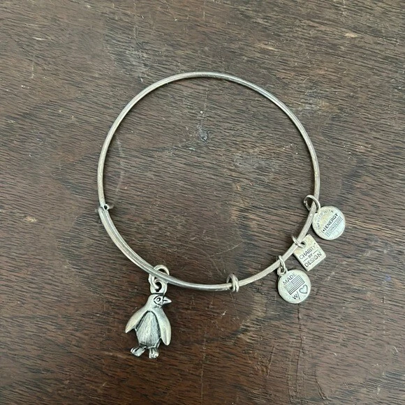Alex and Ani silver penguin bracelet