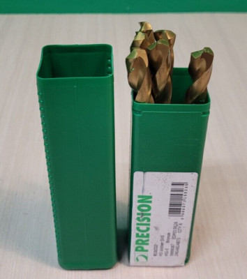 (QTY. 6) Precision 5999087 R15CO Z Jobber Length Drill Bit HSS-E Bronze 0.413''