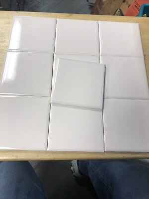 Vintage Lot 10 Pcs American Olean AO 22 Peach 4-1/4  Ceramic Tiles NOS