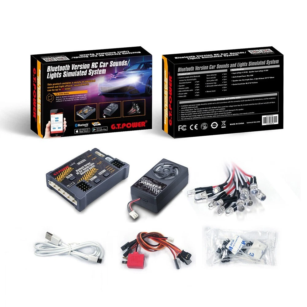 New GT Power Bluetooth Version RC Car Engine Sound Light Simulated System