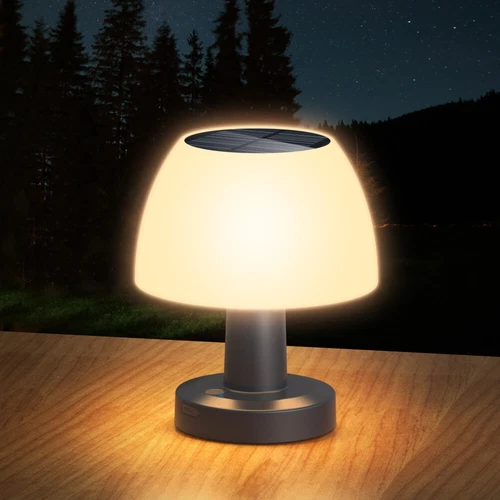 Outdoor & Indoor LED Solar Table Lamp with 4 Dimmable Rechargeable Waterproof